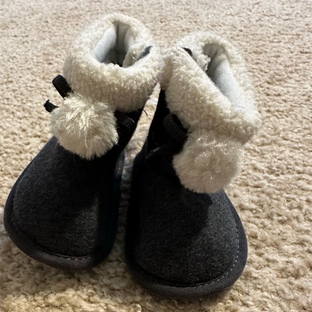 Carters 6-9 months gray booties